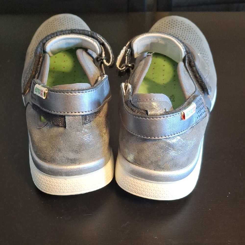 Sano by Mephisto Ilina Silver Metallic Leather Mary Jane Shoes Size 8 - Picture 9 of 10